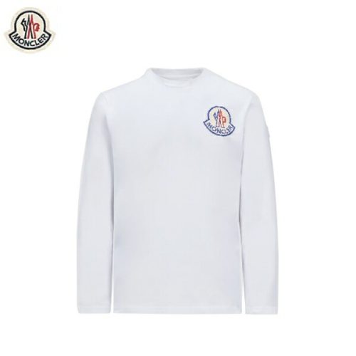【美品】MONCLER モンクレール　ロンT 長袖Tシャツ白xs モンクレール MONCLER MONCLER 長袖 Tシャツ 8D00019 89AJS ロン