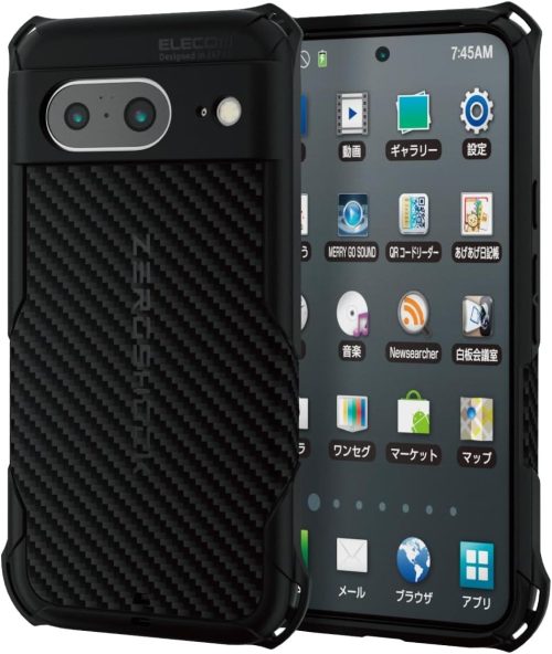 エレコム(ELECOM) Google Pixel 8 ZEROSHOCK グリップ PMWP233ZEROGBK 2023