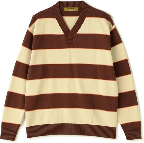 アヴィレックス(AVIREX) V-NECK BORDER KNIT