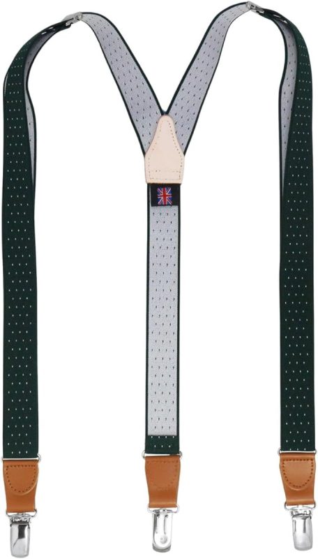 アルバートサーストン(ALBERT THURSTON) サスペンダー 細身 グリーン ドット
