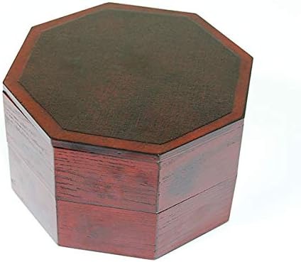 こばやし漆器 二段重箱 八角 根来 U017