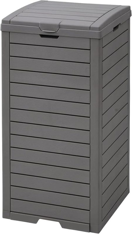 山善(YAMAZEN) ガーデンマスター ダストストッカー シングル 木目調 樹脂 屋外用 118L GDS-1