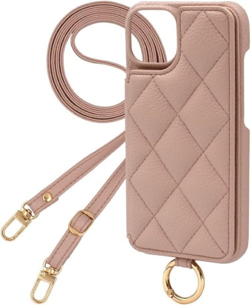 Elegante Quilting Shoulder iPhone 16 用 ケース hard-quiltshldr-ip