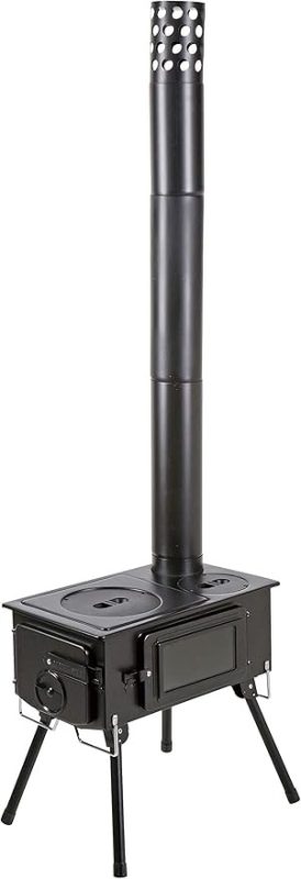 キャプテンスタッグ(CAPTAIN STAG) KAMADO 煙突ガラス窓付角型ストーブ UG-75