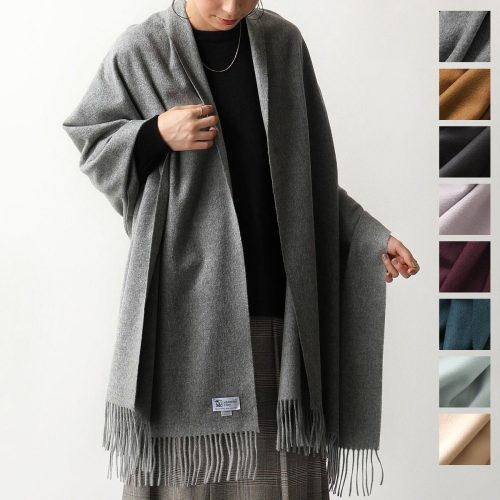 ジョンストンズ(Johnstons) 大判プレーンストール カシミヤ