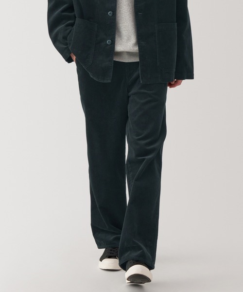 無印良品 紳士 木の実から作ったカポック混コーデュロイワイドパンツ