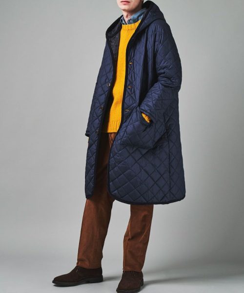 オーケンコール(Auchincoal) フード付きオーバーサイズキルティングコート