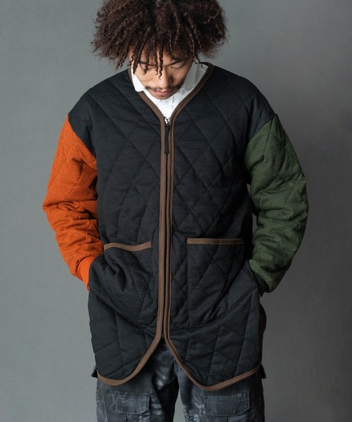 ジムマスター(gym master) キルティングワッフルロングコート