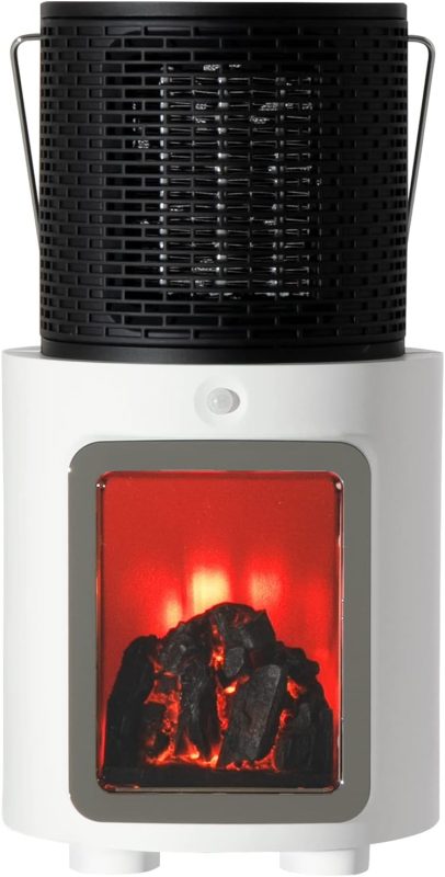 モダンデコ(MODERN DECO) 暖炉調 コンパクトセラミックファンヒーター lcht06 2022