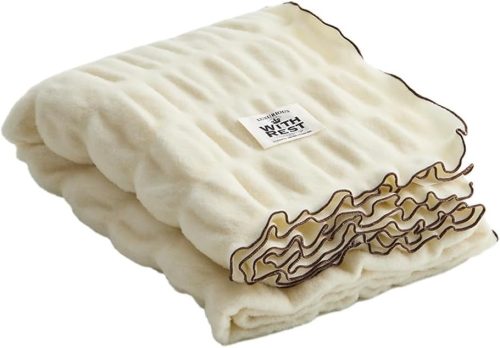 西川(nishikawa) ポリエステル混ウールくしゅくしゅケット