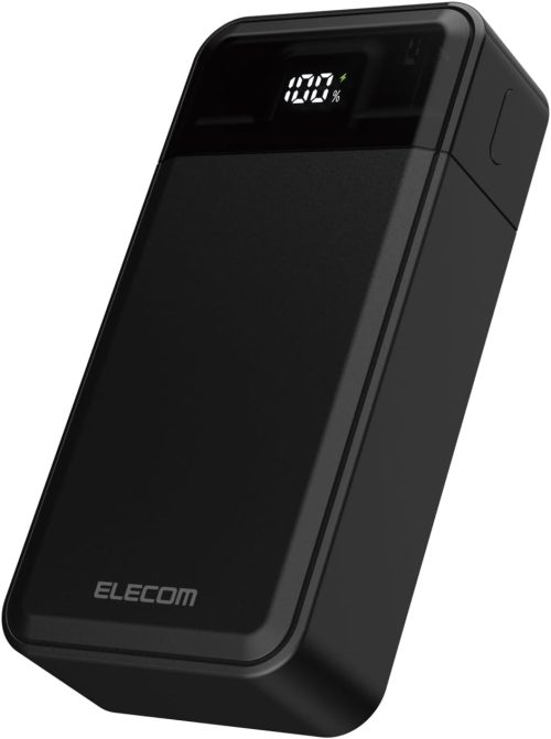 エレコム(ELECOM) 残量が見える高出力モバイルバッテリー 10000mAh DE-C51L-10000