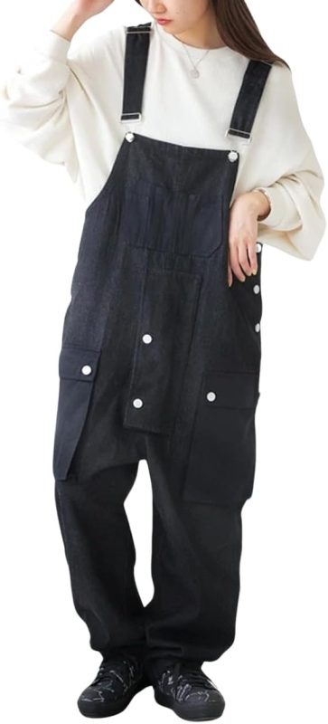 アンティカ(antiqua) デニムポケットオーバーオール