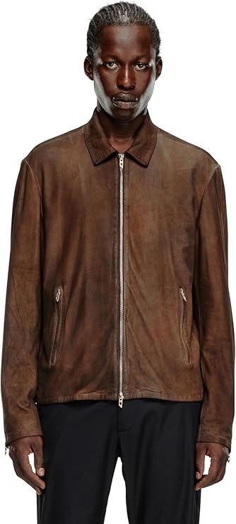 DIESEL メンズ レザージャケット ディーゼル ジャケット