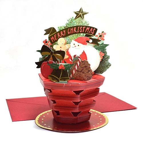 グリーティングライフ(GreetingLife) クリスマスカード フラワーポットカード TK-23