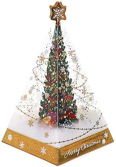 ホールマーク(Hallmark) クリスマスカード スクエアピラミッドクリスマスツリー XAR-826-697