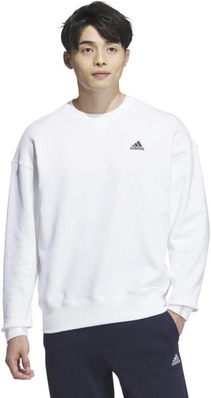 アディダス(adidas) エッセンシャルズ プラス ルーズフィット スモールロゴ フレンチテリー スウェットシャツ