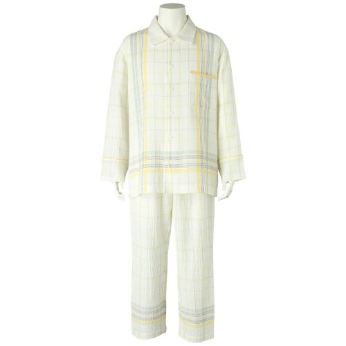 キッドブルー(KID BLUE) 24Wガーゼキッチンチェック メンズ 長袖パジャマ
