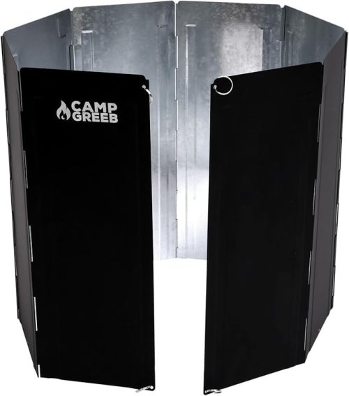 キャンプグリーブ(CAMP GREEB) 大型風防板 片面ブラック塗装 スクエア型 40cm