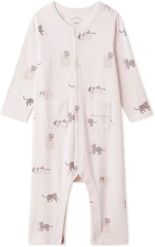 ジェラートピケ(gelato pique) プレイフルキャット柄ロンパース PBCO245438