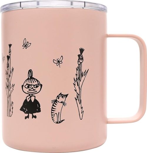 丸栄日産(MARUE NISSAN) MOOMIN 蓋付き ステンレスマグカップ のんびり(PK) JM3704