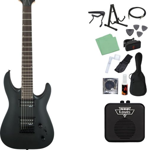 ジャクソン(Jackson Guitars) Dinky Arch Top JS22-7 SBK エレキギター初心者14点セット