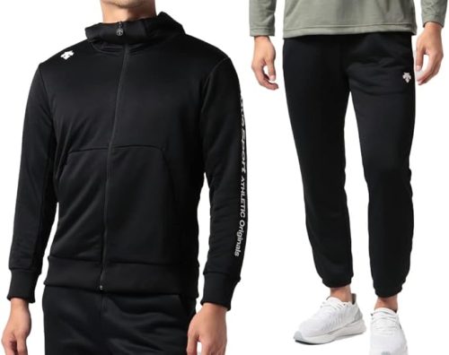 デサント(descente) Move Sport ライトスムース フード付き スウェットジャケット パンツ上下セット