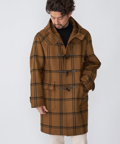 BURBERRY LONDON/ノバチェック ダッフルコート/38/ブラウン BURBERRY LONDON イングランド製 ノバチェック ダッフルコート