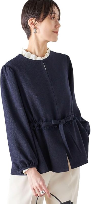 シップス(SHIPS) ウエスト リボン 羽織 ジャケット 24SS