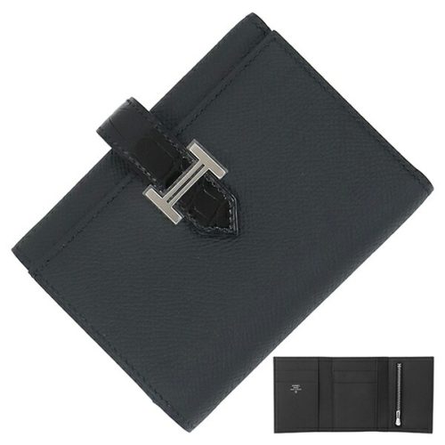エルメス(HERMES) 三つ折り財布 ベアンコンビネ エプソン アリゲーター