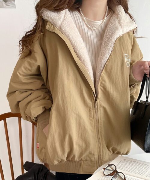 クラシカルエルフ(Classical Elf) ジャバ別注 胸刺繍ナイロンボアブルゾン