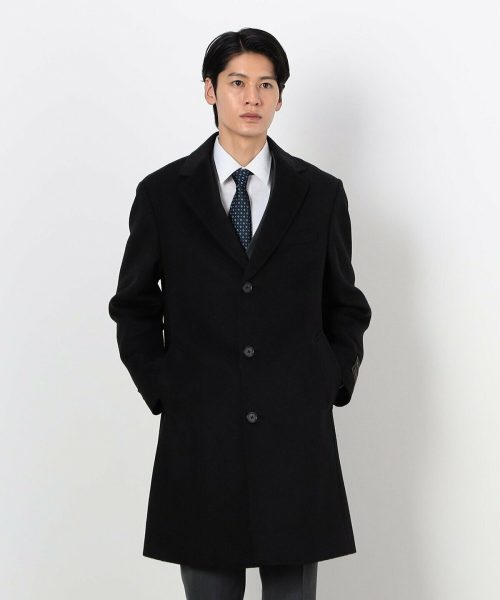 カシミヤ100%　バーバリー　ダブルチェスターコート　ダークネイビー　高級ライン カシミヤ100% バーバリー ダブルチェスターコート ダーク