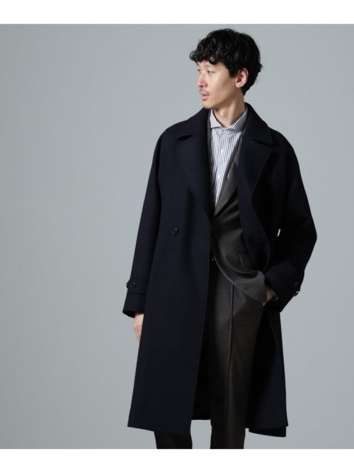 ナノ・ユニバース(nano・universe) ウールカシミヤ二重織りメルトンダブルブレスコート