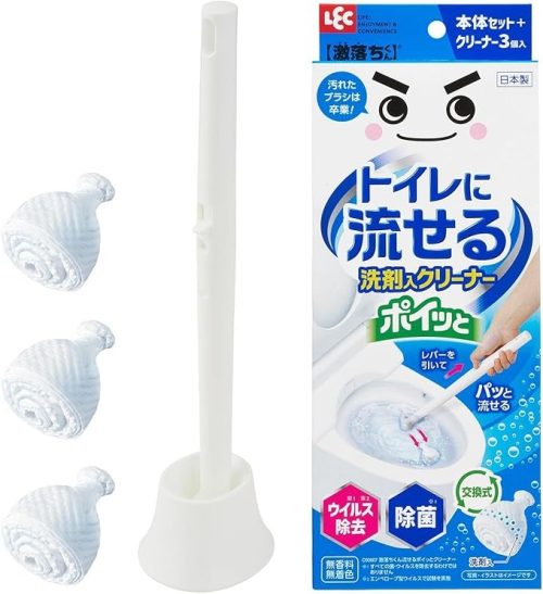レック(LEC) 激落ちくん 流せる ポイっと トイレクリーナー 本体 + クリーナー3個 C00607