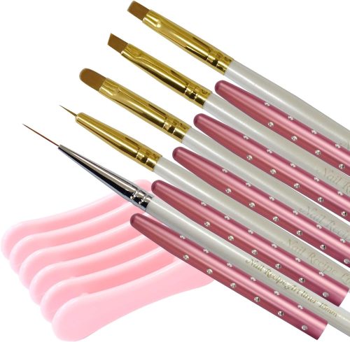 ネイルレシピ(NailRecipe) ネイルブラシ キャップ付き 5本セット