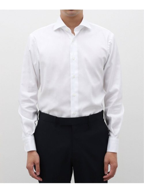 エディフィス(EDIFICE) D.ホリゾンタル シャツ ヘリンボーン