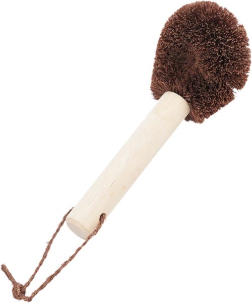 中西富一工房 天然木柄付きたわし 棕櫚 フライパン・鍋用