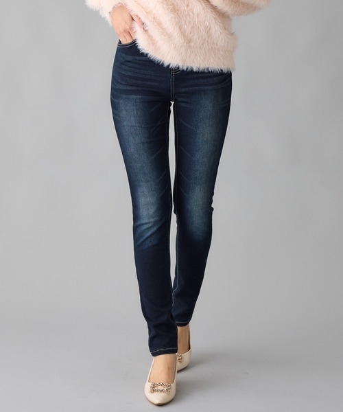 アロッタ(Alotta) 美脚裏起毛スキニーデニムパンツ