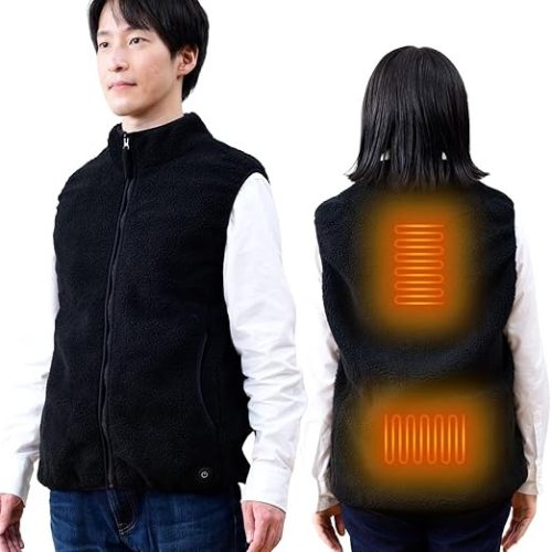 山善(YAMAZEN) 暖かベスト ボアハイネック EWV-B222T
