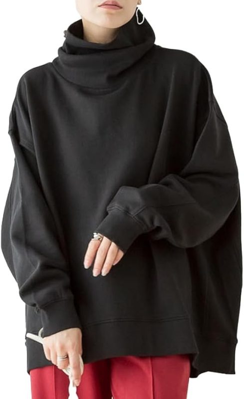 アットワン(atONE) 裏起毛リブタートルネックプルオーバー