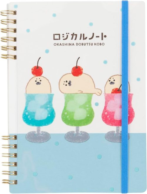 ナカバヤシ(Nakabayashi) スイングロジカルWリングノート 古川紙工 お菓子などうぶつ クリームソーダ NW-B608-1