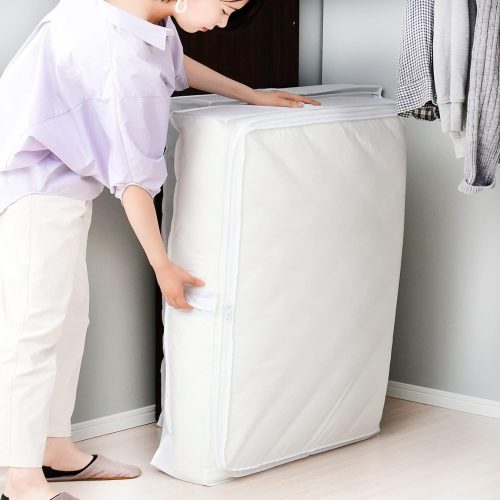山善(YAMAZEN) 敷き布団 収納ボックス 収納袋 シングル S 1枚用 YTCK-CLFTL