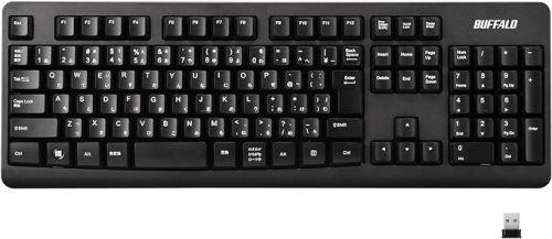 バッファロー(BUFFALO) ワイヤレス 無線 フルキーボード BSKBW125BK_ia