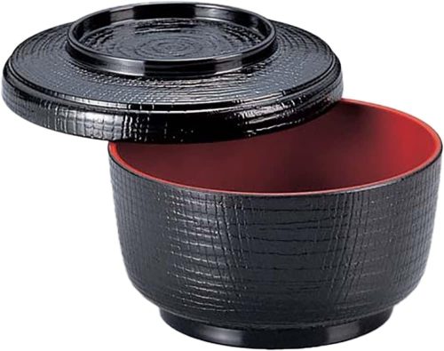 福井クラフト おひつ ケヤキ割子 黒塗 内朱 3-279-13