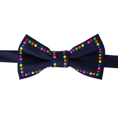 ジラフ(giraffe) ラインストーン蝶タイ NAVY