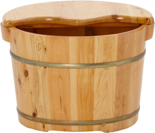 セブンビューティー(SEVEN BEAUTY) 足浴桶 ヒノキ材 取っ手 フタ付