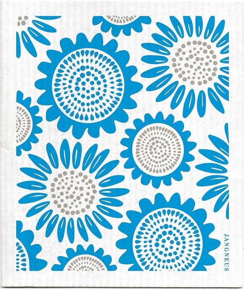 JANGNEUS 北欧スポンジワイプ ターコイズ サンフラワー jan0051