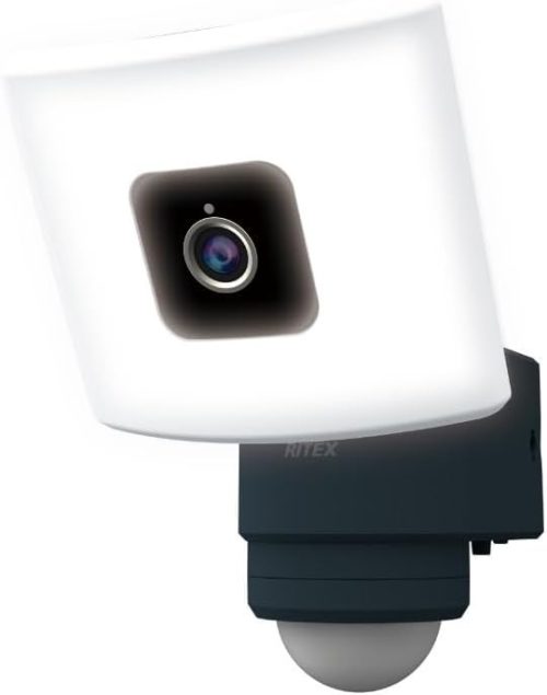 ムサシ 20Wワイド 追尾式LEDセンサーライト Wi-Fiカメラ C-AC1020TA