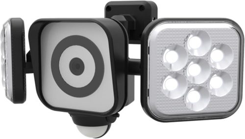 ムサシ LEDセンサーライト 防犯カメラ 8W×2灯 C-AC8160