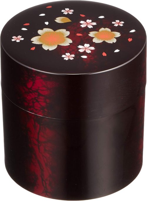 中谷兄弟商会 山中漆器 茶筒 別甲 福桜 33-4814