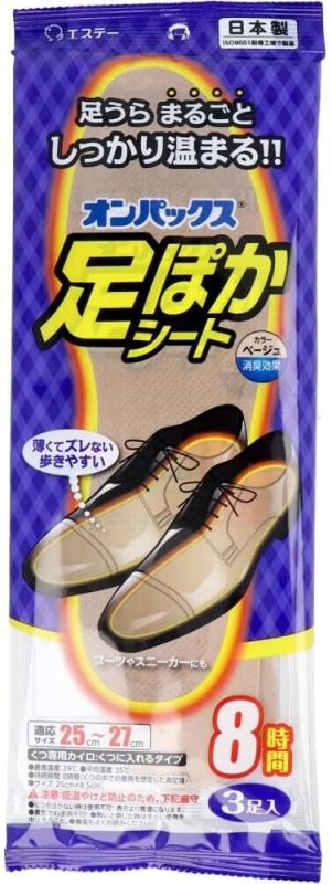 エステー オンパックス足ぽかシート 8時間 25cm 3足入